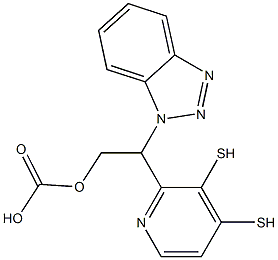 2-[Benzotriazole-1-yl-(oxycarbonyloxy)-ethyldisulfanyl]pyridine Struktur