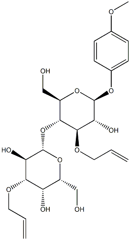 4-Methoxyphenyl 4-O-(3-O-allyl-b-D-galactopyranosyl)-3-O-allyl-b-D-glucopyranoside Struktur