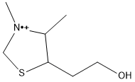 (3,4-Dimethyl-5-(2-hydroxyethyl)tetrahydrothiazol)-3-iumyl Struktur