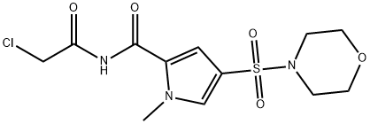 N-(2-chloroacetyl)-1-methyl-4-(morpholine-4-sulfonyl)-1H-pyrrole-2-carboxamide Struktur