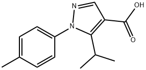 1-(4-methylphenyl)-5-(propan-2-yl)-1H-pyrazole-4-carboxylic acid Struktur