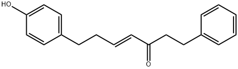 7-(4-Hydroxyphenyl)-1-phenyl-4-hepten-3-one Struktur