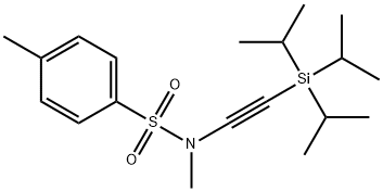 N,4-Dimethyl-N-[(triisopropylsilyl)ethynyl]benzenesulfonamide Struktur