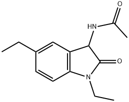 Acetamide,  N-(1,5-diethyl-2,3-dihydro-2-oxo-1H-indol-3-yl)- Struktur