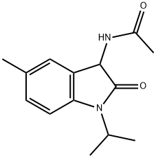 Acetamide,  N-[2,3-dihydro-5-methyl-1-(1-methylethyl)-2-oxo-1H-indol-3-yl]- Struktur