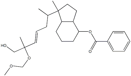 Benzoic acid 1S-(2S-hydroxy-5-methoxymethoxy-1S,5-dimethyl-hex-3-enyl)-7R-methyl-octahydro-inden-4-ylester Struktur