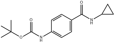 Carbamic acid, N-[4-[(cyclopropylamino)carbonyl]phenyl]-, 1,1-dimethylethyl ester Struktur