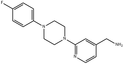 {2-[4-(4-fluorophenyl)piperazin-1-yl]pyridin-4-yl}methanamine Struktur