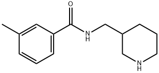 3-methyl-N-(piperidin-3-ylmethyl)benzamide Struktur