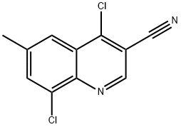 4,8-dichloro-6-methylquinoline-3-carbonitrile Struktur