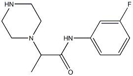 N-(3-fluorophenyl)-2-(piperazin-1-yl)propanamide Struktur