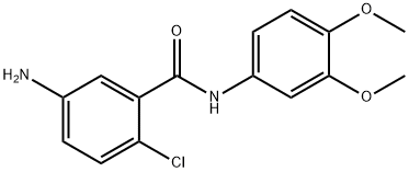 5-amino-2-chloro-N-(3,4-dimethoxyphenyl)benzamide Struktur