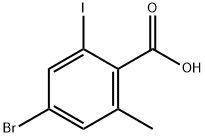 4-bromo-2-iodo-6-methylbenzoic acid Struktur