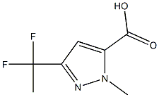 3-(1,1-difluoroethyl)-1-methyl-1H-pyrazole-5-carboxylic acid Struktur