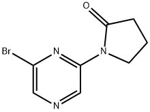 2-Bromo-6-(pyrrolidinon-1-yl)pyrazine Struktur