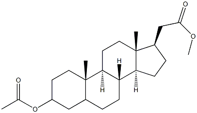 methyl 3-(acetyloxy)pregnan-21-oate Struktur