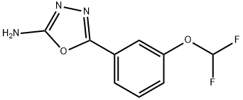 5-[3-(difluoromethoxy)phenyl]-1,3,4-oxadiazol-2-amine Struktur