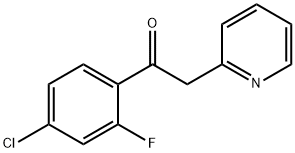 1-(4-chloro-2-fluorophenyl)-2-(pyridin-2-yl)ethan-1-one Struktur