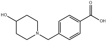 4-[(4-hydroxypiperidin-1-yl)methyl]benzoic acid Struktur