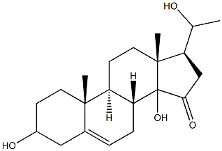 3,14,20-trihydroxypregn-5-en-15-one Struktur