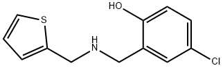 4-chloro-2-{[(thiophen-2-ylmethyl)amino]methyl}phenol Struktur