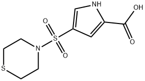 4-(thiomorpholine-4-sulfonyl)-1H-pyrrole-2-carboxylic acid Struktur