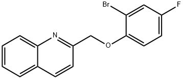 2-(2-bromo-4-fluorophenoxymethyl)quinoline Struktur