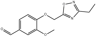 4-[(3-ethyl-1,2,4-oxadiazol-5-yl)methoxy]-3-methoxybenzaldehyde Struktur