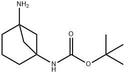 tert-butyl N-{5-aminobicyclo[3.1.1]heptan-1-yl}carbamate Struktur