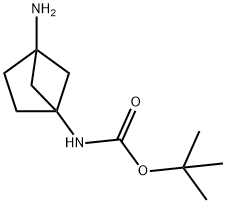 tert-butyl 4-aminobicyclo[2.1.1]hexan-1-ylcarbamate Struktur