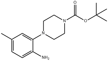 tert-butyl 4-(2-amino-5-methylphenyl)piperazine-1-carboxylate Struktur