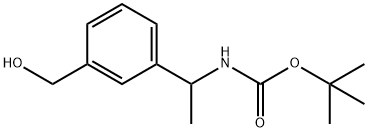 tert-Butyl N-[1-[3-(hydroxymethyl)phenyl]ethyl]carbamate Struktur