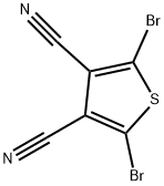 3,4-Thiophenedicarbonitrile, 2,5-dibromo- Struktur