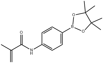 2-methyl-N-[4-(4,4,5,5-tetramethyl-1,3,2-dioxaborolan-2-yl)phenyl]-2-Propenamide Struktur