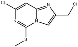 7-chloro-2-(chloromethyl)-5-(methylthio)imidazo[1,2-c]pyrimidine Struktur