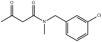 N-[(3-chlorophenyl)methyl]-N-methyl-3-oxobutanamide Struktur