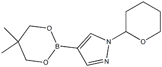 4-(5,5-Dimethyl-1,3,2-dioxaborinan-2-yl)-1-(tetrahydro-2H-pyran-2-yl)-1H-pyrazole Struktur