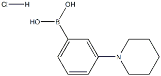 3-(Piperidino)phenylboronic acid hydrochloride Struktur