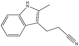 3-(2-methyl-1H-indol-3-yl)propanenitrile Struktur