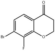 7-BROMO-8-FLUORO-2,3-DIHYDRO-1-BENZOPYRAN-4-ONE Struktur