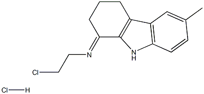 6-Methyl-1-(2-chloroethylimino)-1,2,3,4-tetrahydrocarbazole hydrochloride Struktur