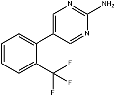 2-Amino-5-(2-trifluoromethylphenyl)pyrimidine Struktur