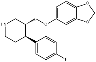 (3R,4S)-3-((benzo[d][1,3]dioxol-5-yloxy)methyl)-4-(4-fluorophenyl) piperidine Struktur