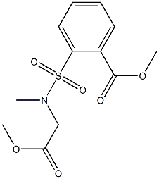 methyl 2-(N-(2-methoxy-2-oxoethyl)-N-methylsulfamoyl)benzoate Struktur