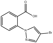 2-(4-bromo-1H-pyrazol-1-yl)benzoic acid Struktur