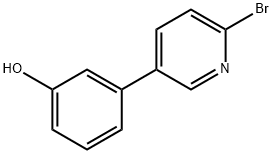 2-Bromo-5-(3-hydroxyphenyl)pyridine Struktur