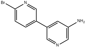 2-Bromo-5-(3-amino-5-pyridyl)pyridine Struktur