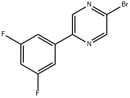 2-Bromo-5-(3,5-difluorophenyl)pyrazine Struktur