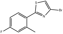 4-Bromo-2-(4-fluoro-2-methylphenyl)thiazole Struktur