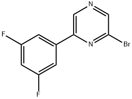 2-Bromo-6-(3,5-difluorophenyl)pyrazine Struktur